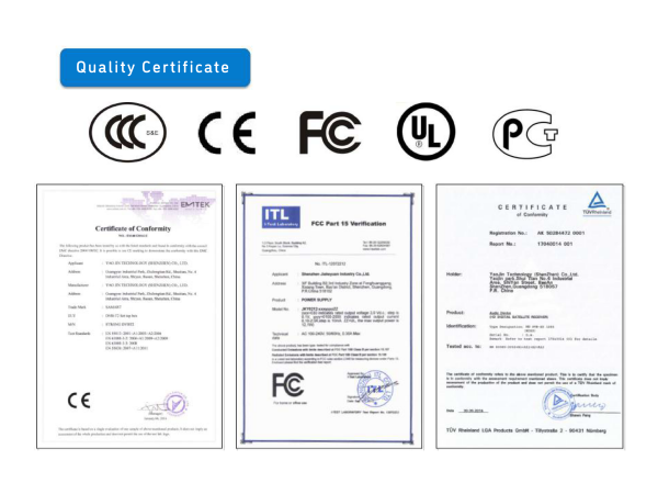 TOPLINK Products Certificate